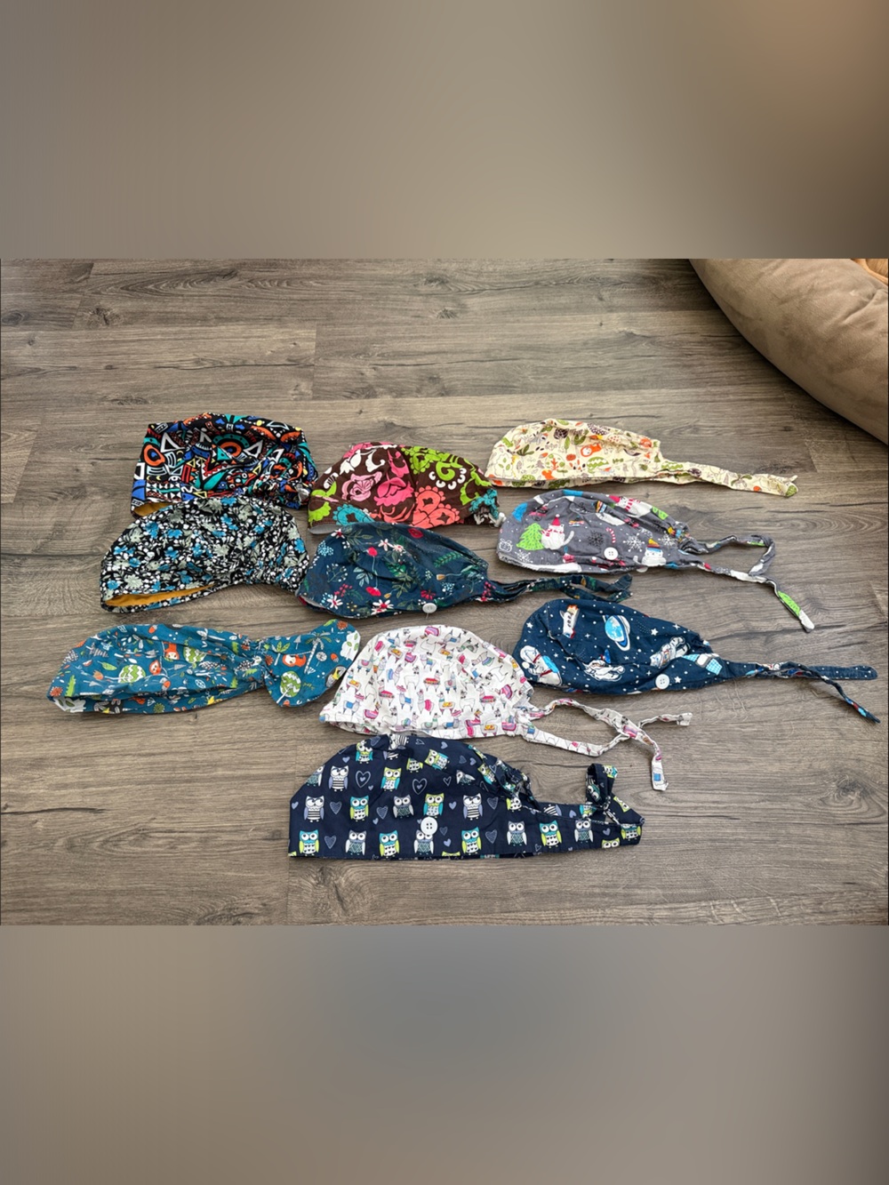 Multicolor Variety Printed Scrub Caps